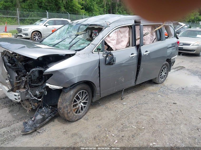 2015 Nissan Quest VIN JN8AE2KP7F9122231 IAAI salvage auction — ROLLOVER, Clear (Virginia), sold $25 on 2026-07-28 (photo 2)
