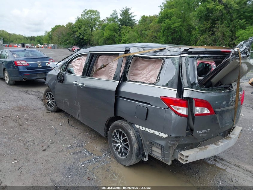 2015 Nissan Quest VIN JN8AE2KP7F9122231 IAAI salvage auction — ROLLOVER, Clear (Virginia), sold $25 on 2026-07-28 (photo 3)