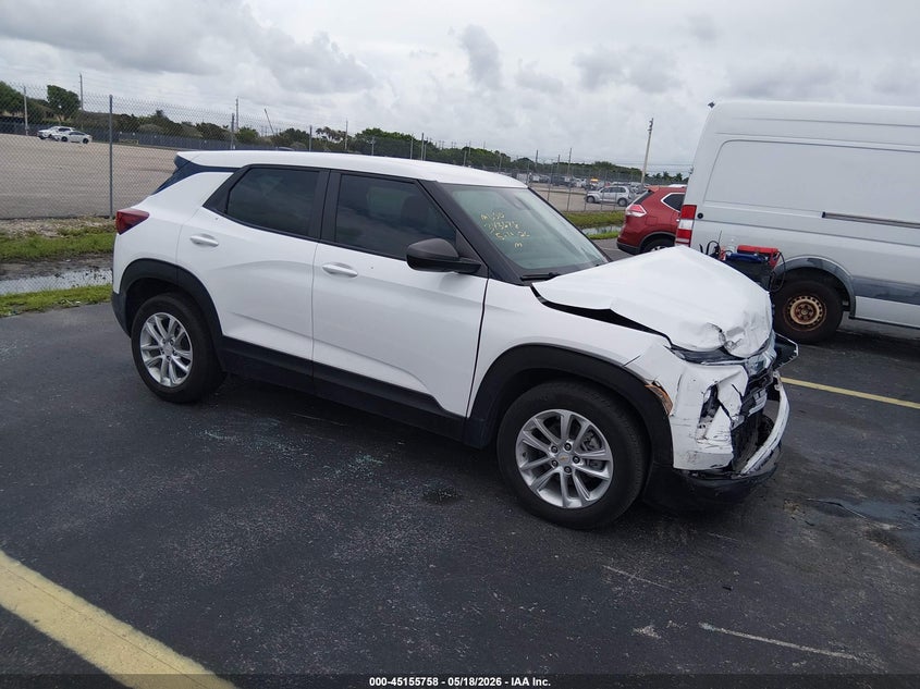 2024 Chevrolet Trailblazer VIN KL79MMS2XRB129301 IAAI salvage auction — FRONT END, Rebuildable (Florida), sold $75 on 2026-07-30 (photo 1)