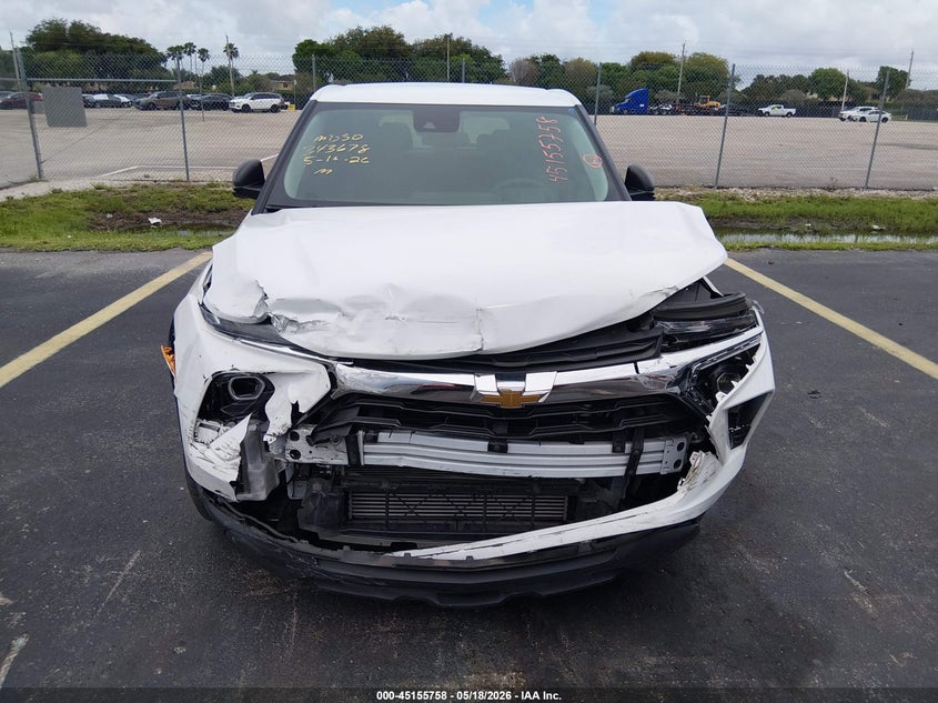 2024 Chevrolet Trailblazer VIN KL79MMS2XRB129301 IAAI salvage auction — FRONT END, Rebuildable (Florida), sold $75 on 2026-07-30 (photo 6)