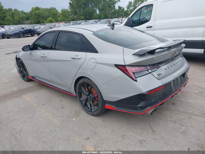 2025 Hyundai Elantra n VIN KMHLW4DK8SU027954 IAAI salvage auction — FRONT END, Clear (Kansas), sold $9,200 on 2026-08-23 (photo 3)