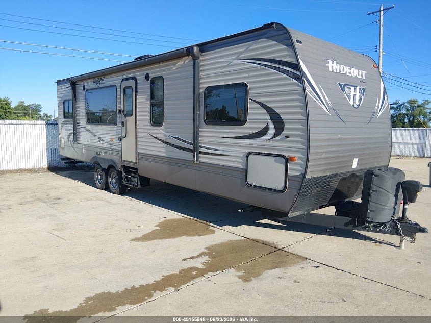 2018 Keystone rv Hideout VIN 4YDT30R29H7202506 IAAI salvage auction — UNKNOWN, Wait Title, sold $3,550 on 2026-09-29 (photo 1)