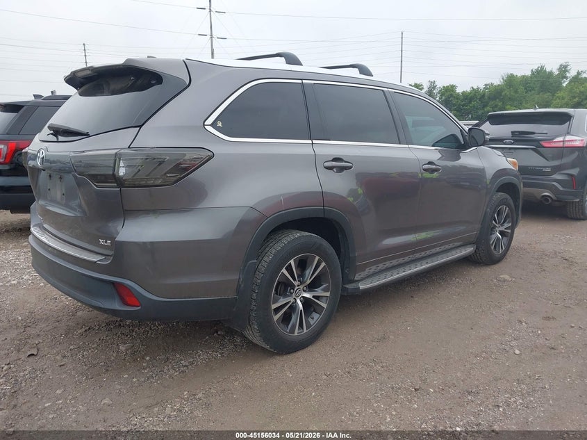 2016 Toyota Highlander VIN 5TDKKRFH0GS178082 IAAI salvage auction — HAIL, Clear (Missouri), sold $9,450 on 2026-07-13 (photo 4)