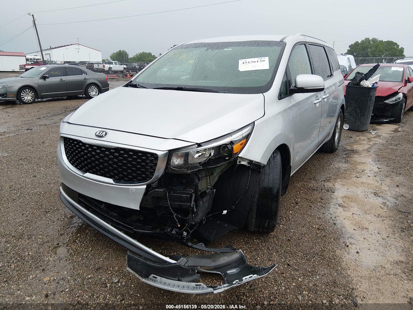 2018 Kia SEDONA VIN KNDMB5C17J6396097 IAAI salvage auction — FRONT END, Clear (Indiana), sold $2,150 on 2026-07-08 (photo 2)