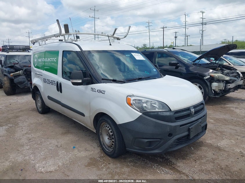 2017 Ram Promaster city VIN ZFBERFAB1H6E60393 IAAI salvage auction — FRONT & REAR, Salvage (Texas), sold $1,000 on 2026-07-29 (photo 1)