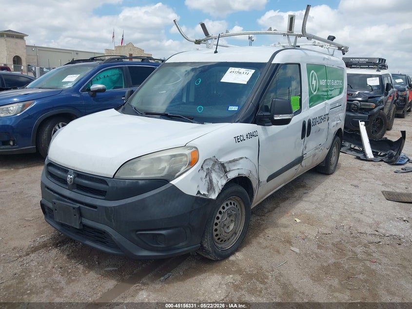 2017 Ram Promaster city VIN ZFBERFAB1H6E60393 IAAI salvage auction — FRONT & REAR, Salvage (Texas), sold $1,000 on 2026-07-29 (photo 2)