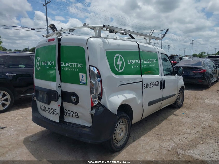 2017 Ram Promaster city VIN ZFBERFAB1H6E60393 IAAI salvage auction — FRONT & REAR, Salvage (Texas), sold $1,000 on 2026-07-29 (photo 4)