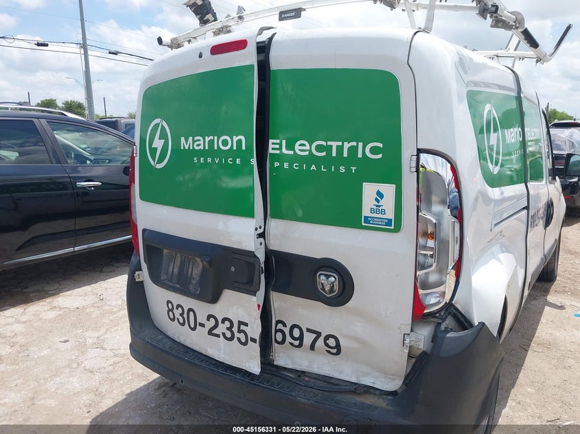 2017 Ram Promaster city VIN ZFBERFAB1H6E60393 IAAI salvage auction — FRONT & REAR, Salvage (Texas), sold $1,000 on 2026-07-29 (photo 6)