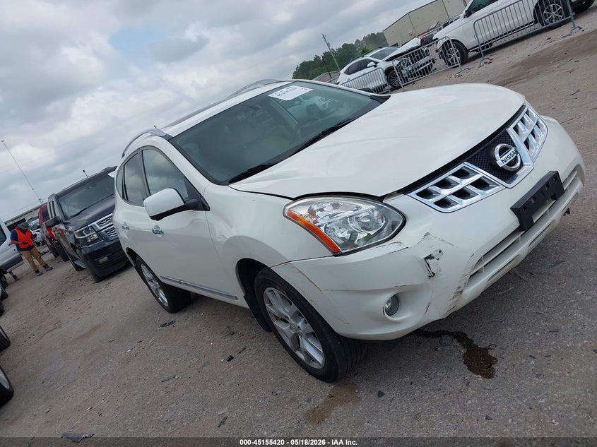 2013 Nissan Rogue VIN JN8AS5MV9DW656755 IAAI salvage auction — LEFT FRONT, Original (Texas), sold $1,300 on 2026-07-22 (photo 1)