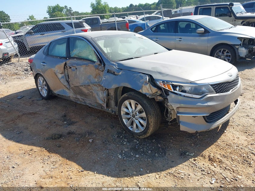 2018 Kia Optima VIN 5XXGT4L39JG262523 IAAI salvage auction — LEFT & RIGHT, Salvage (North Carolina), sold $975 on 2026-07-06 (photo 1)