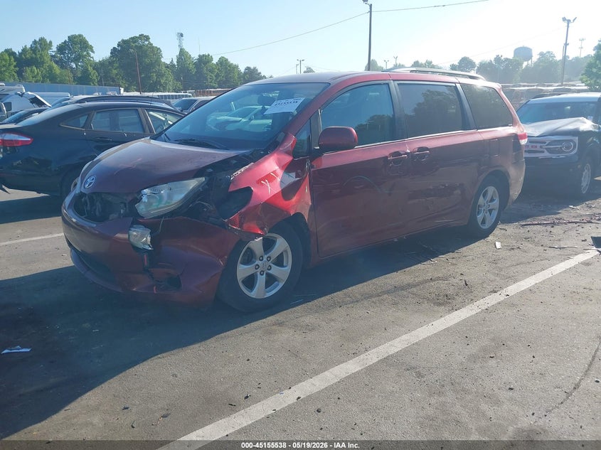 2012 Toyota Sienna VIN 5TDKK3DC3CS191441 IAAI salvage auction — LEFT FRONT, Salvage (North Carolina), sold $850 on 2026-07-09 (photo 2)