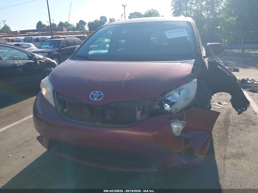 2012 Toyota Sienna VIN 5TDKK3DC3CS191441 IAAI salvage auction — LEFT FRONT, Salvage (North Carolina), sold $850 on 2026-07-09 (photo 6)