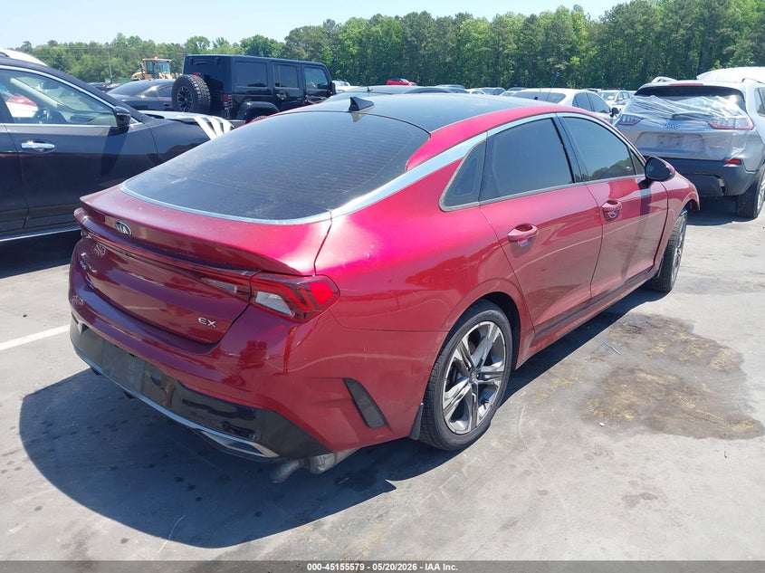 2021 Kia K5 VIN 5XXG34J20MG074732 IAAI salvage auction — FRONT END, Salvage (North Carolina), sold $3,175 on 2026-07-08 (photo 4)