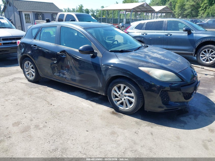 2012 Mazda 3 VIN JM1BL1M8XC1682437 IAAI salvage auction — SIDE, Salvage - Greater Than 75% (Maryland), sold $475 on 2026-07-18 (photo 1)