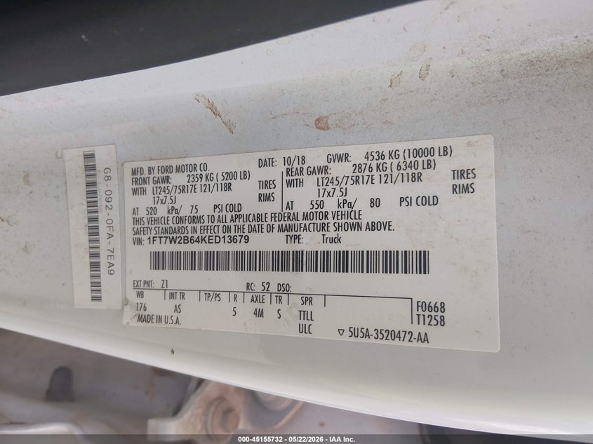 2019 Ram 1500 VIN 1C6SRFKT6KN674269 IAAI salvage auction — ALL OVER, Clear (Oklahoma), sold $6,200 on 2026-07-10 (photo 9)