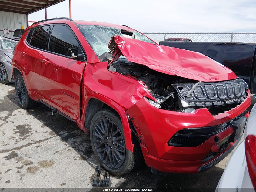 2022 Jeep Compass VIN 3C4NJDCB8NT206457 IAAI salvage auction — FRONT END, Salvage (Texas), sold $2,550 on 2026-07-22 (photo 1)