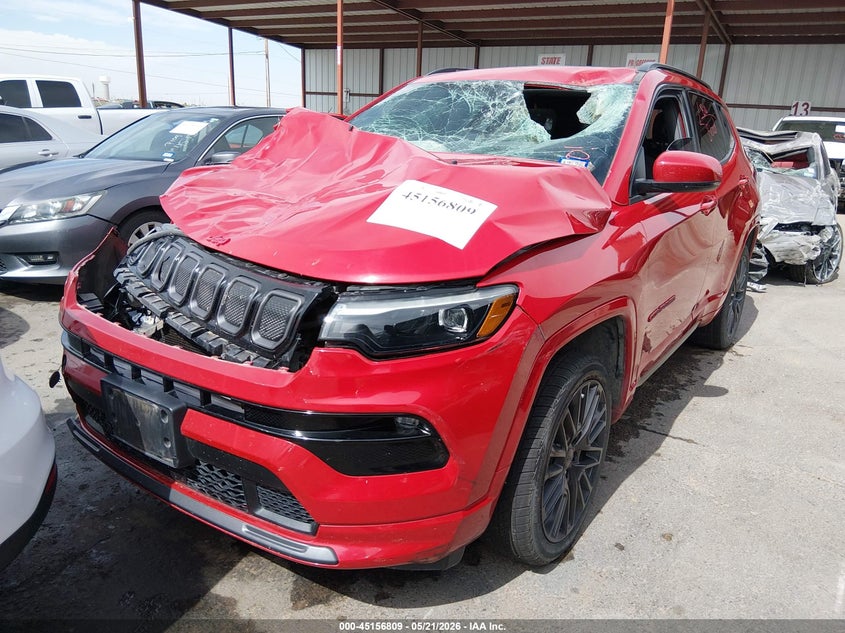 2022 Jeep Compass VIN 3C4NJDCB8NT206457 IAAI salvage auction — FRONT END, Salvage (Texas), sold $2,550 on 2026-07-22 (photo 2)