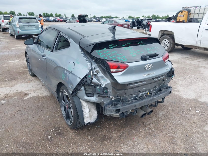 2020 Hyundai Veloster VIN KMHTH6AB7LU025852 IAAI salvage auction — REAR END, Salvage (Texas), sold $2,400 on 2026-07-15 (photo 6)