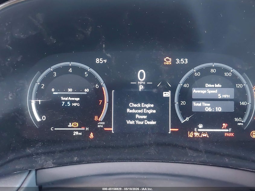 2026 Lexus Tx VIN 5TDAAAA61TS020494 IAAI salvage auction — FRONT END, Salvage (Arizona), sold $33,575 on 2026-07-27 (photo 7)