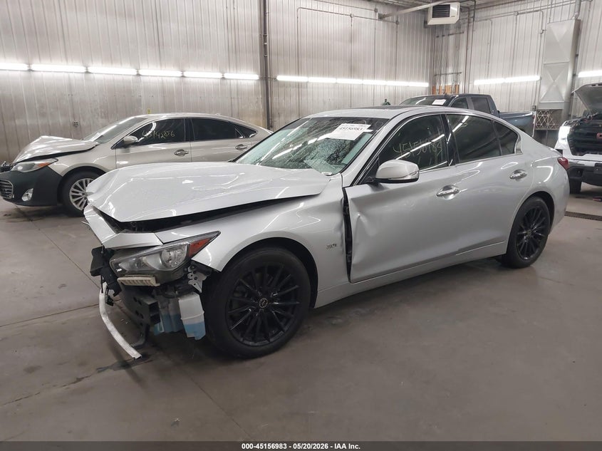 2019 Infiniti Q50 VIN JN1EV7AR8KM554978 IAAI salvage auction — FRONT END, Salvage (Minnesota), sold $2,300 on 2026-07-28 (photo 2)