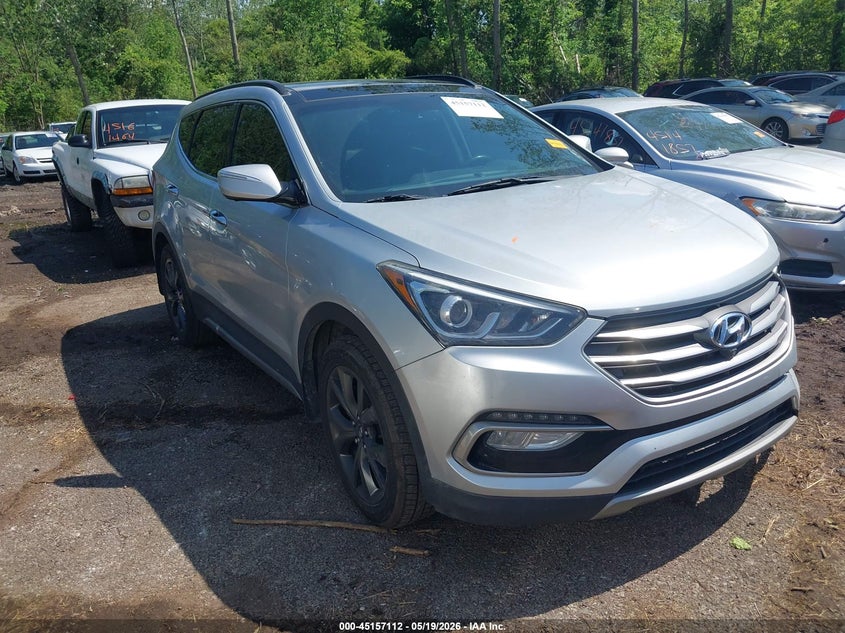 2017 Hyundai Santa fe VIN 5XYZWDLA2HG444486 IAAI salvage auction — LEFT FRONT, Salvage (Ohio), sold $1,700 on 2026-07-28 (photo 1)