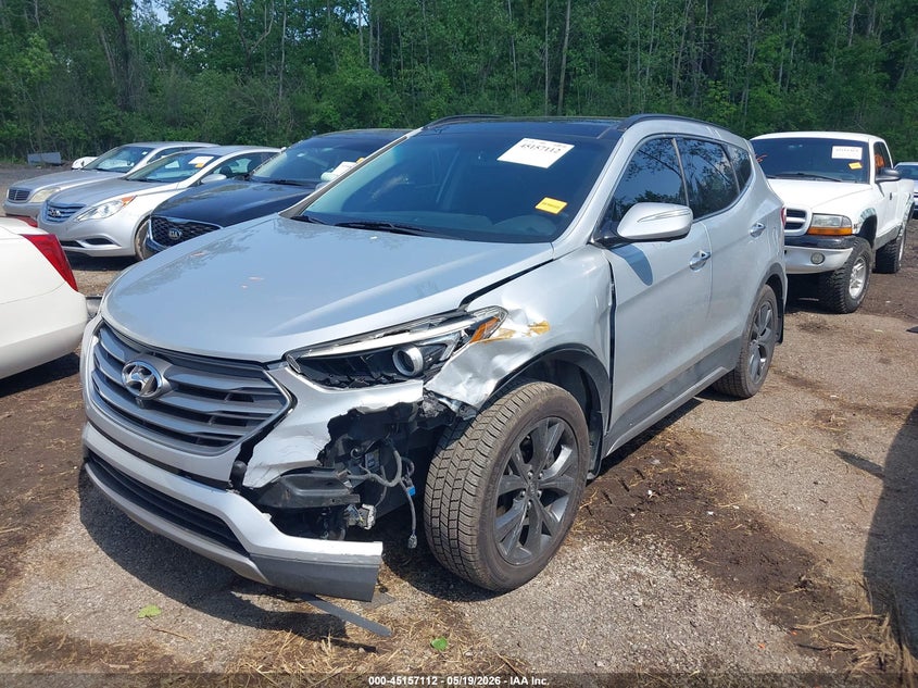 2017 Hyundai Santa fe VIN 5XYZWDLA2HG444486 IAAI salvage auction — LEFT FRONT, Salvage (Ohio), sold $1,700 on 2026-07-28 (photo 2)