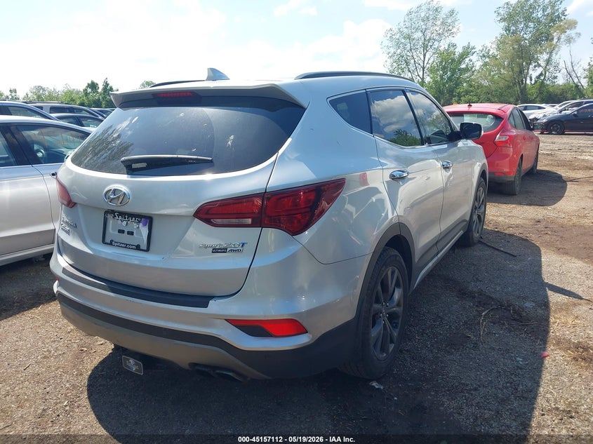2017 Hyundai Santa fe VIN 5XYZWDLA2HG444486 IAAI salvage auction — LEFT FRONT, Salvage (Ohio), sold $1,700 on 2026-07-28 (photo 4)