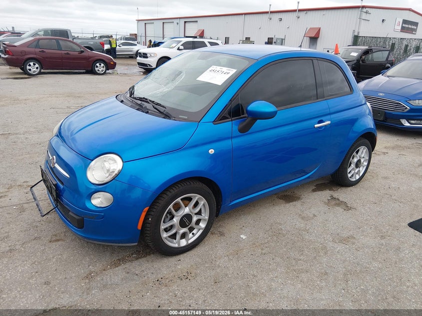 2015 Fiat 500 VIN 3C3CFFAR2FT570707 IAAI salvage auction — LEFT FRONT, Salvage (Kansas), sold $1,050 on 2026-08-07 (photo 2)