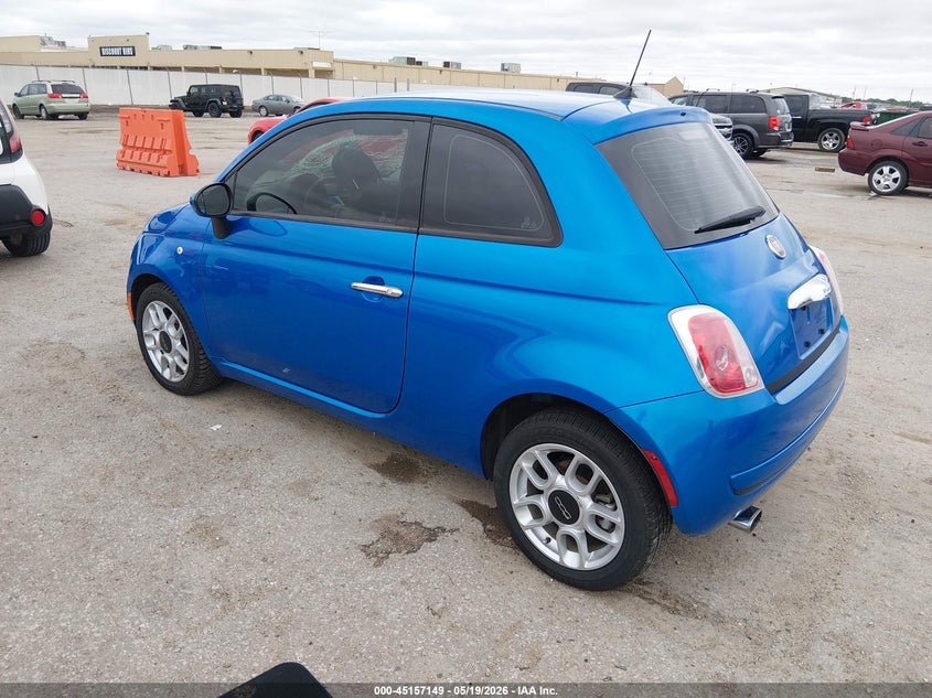 2015 Fiat 500 VIN 3C3CFFAR2FT570707 IAAI salvage auction — LEFT FRONT, Salvage (Kansas), sold $1,050 on 2026-08-07 (photo 3)