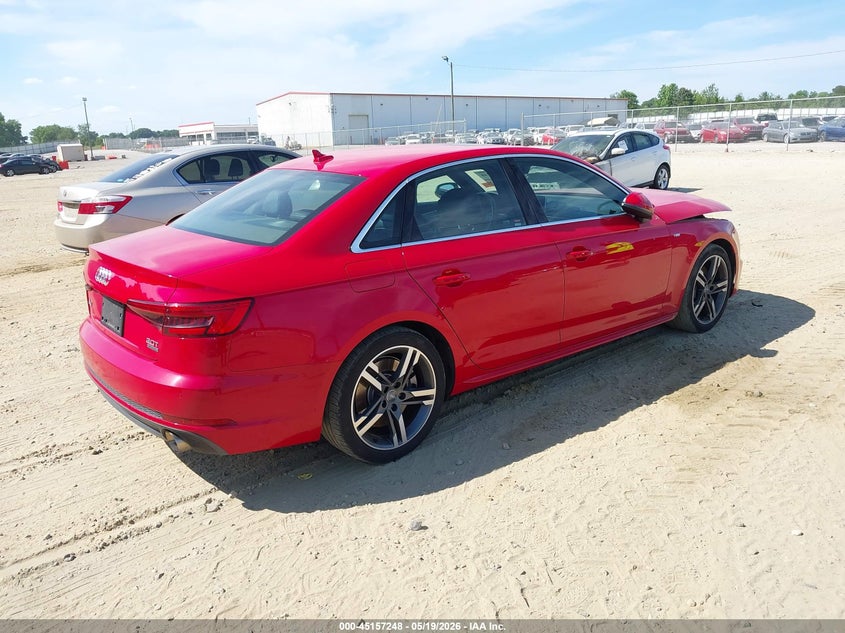 2017 Audi A4 VIN WAUPNAF40HN068603 IAAI salvage auction — FRONT END, Salvage (Georgia), sold $4,075 on 2026-07-09 (photo 4)