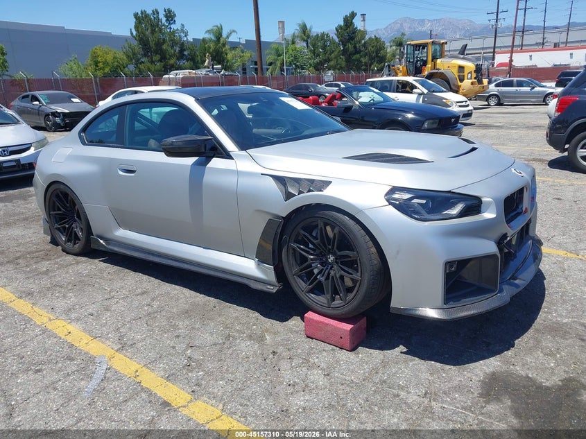 2024 BMW M2 VIN 3MF13DM05R8D89408 IAAI salvage auction — FRONT & REAR, Salvage (California), sold $31,000 on 2026-07-13 (photo 1)