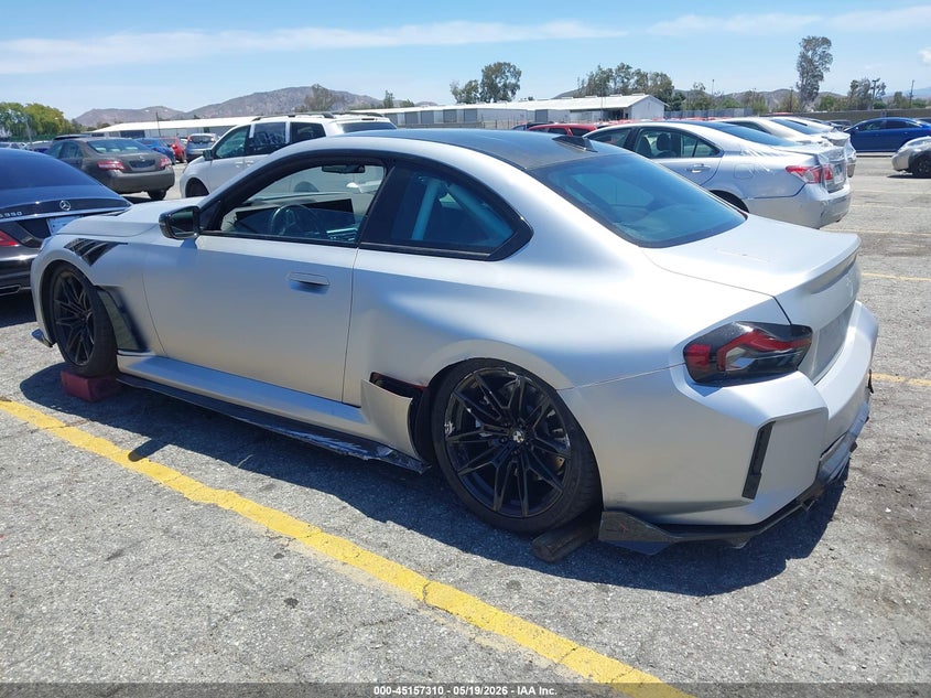 2024 BMW M2 VIN 3MF13DM05R8D89408 IAAI salvage auction — FRONT & REAR, Salvage (California), sold $31,000 on 2026-07-13 (photo 3)
