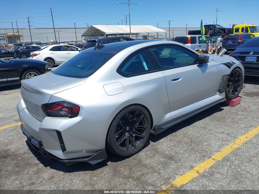 2024 BMW M2 VIN 3MF13DM05R8D89408 IAAI salvage auction — FRONT & REAR, Salvage (California), sold $31,000 on 2026-07-13 (photo 4)