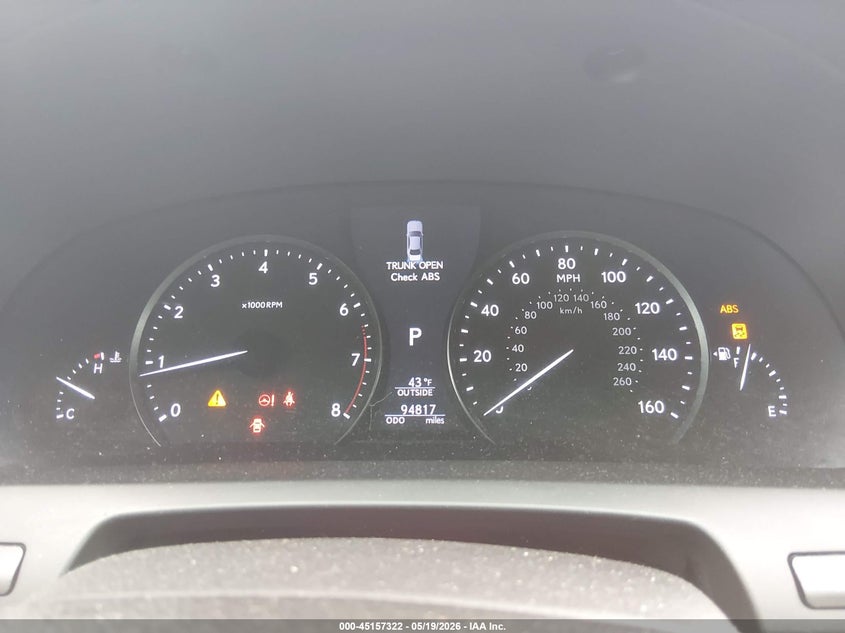 2013 Lexus Ls VIN JTHDL5EF9D5005871 IAAI salvage auction — REAR END, Salvage (Colorado), sold $3,250 on 2026-07-28 (photo 7)