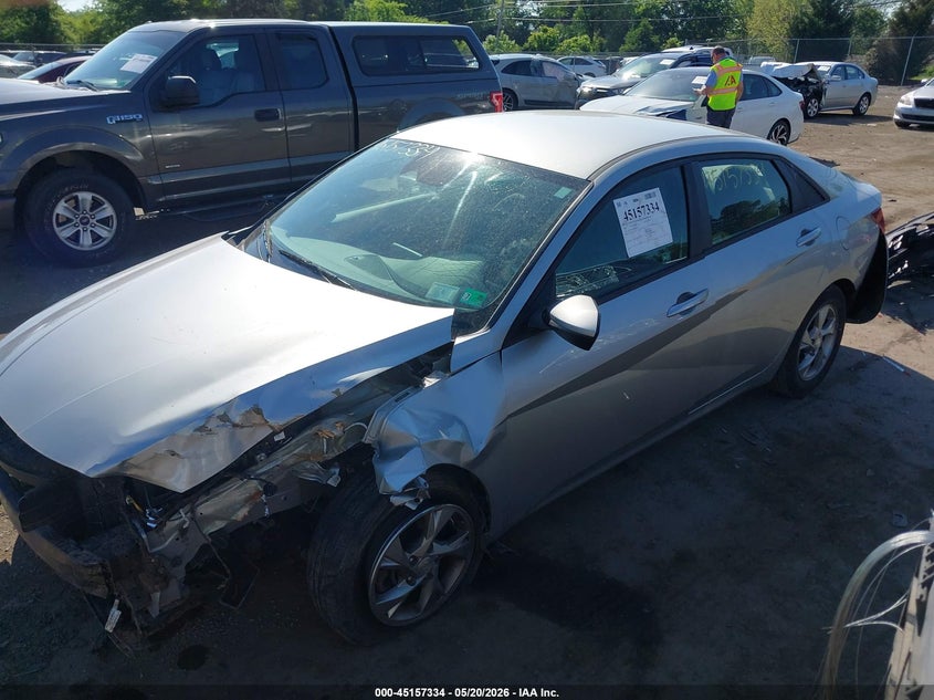 2021 Hyundai Elantra VIN 5NPLL4AG8MH016589 IAAI salvage auction — FRONT & REAR, Salvage (Virginia), sold $2,850 on 2026-07-14 (photo 2)