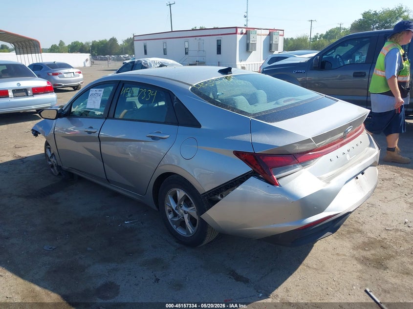 2021 Hyundai Elantra VIN 5NPLL4AG8MH016589 IAAI salvage auction — FRONT & REAR, Salvage (Virginia), sold $2,850 on 2026-07-14 (photo 3)