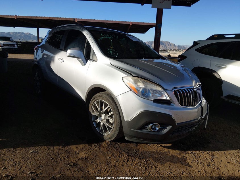 2016 Buick Encore VIN KL4CJ1SM7GB664658 IAAI salvage auction — LEFT FRONT, Salvage (Arizona), sold $500 on 2026-07-28 (photo 1)