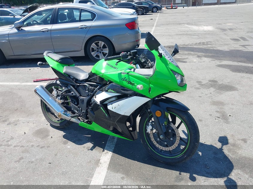 2009 Kawasaki Ex250 VIN JKAEXMJ169DA35547 IAAI salvage auction — LEFT & RIGHT, Salvage (North Carolina), sold $25 on 2026-07-21 (photo 1)