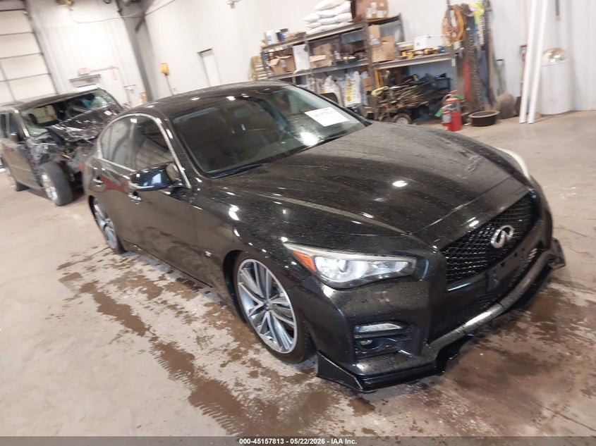 2015 Infiniti Q50 VIN JN1BV7AR9FM393839 IAAI salvage auction — UNKNOWN, Salvage (Iowa), sold $150 on 2026-07-21 (photo 1)