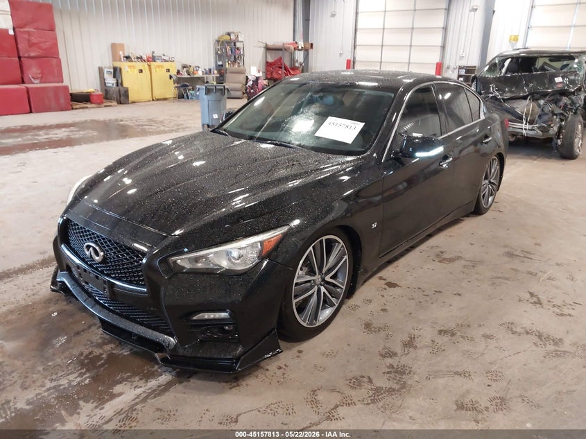 2015 Infiniti Q50 VIN JN1BV7AR9FM393839 IAAI salvage auction — UNKNOWN, Salvage (Iowa), sold $150 on 2026-07-21 (photo 2)