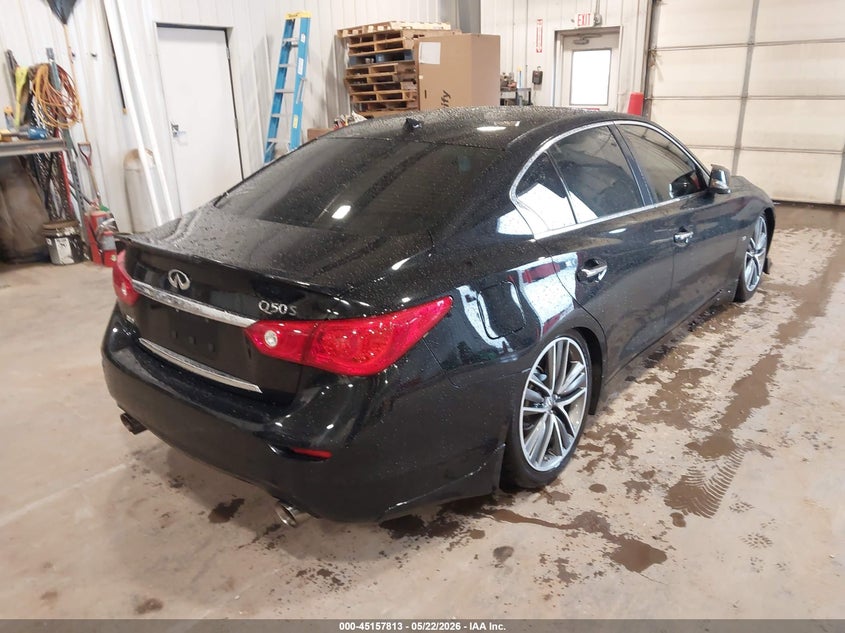 2015 Infiniti Q50 VIN JN1BV7AR9FM393839 IAAI salvage auction — UNKNOWN, Salvage (Iowa), sold $150 on 2026-07-21 (photo 4)