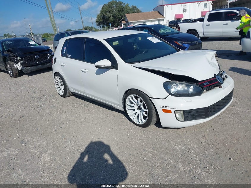 2014 Volkswagen Gti VIN WVWHD7AJ3EW008797 IAAI salvage auction — FRONT END, Rebuildable (Florida), sold $2,100 on 2026-07-18 (photo 1)