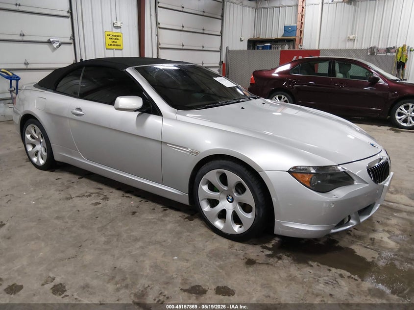 2007 BMW 6 series VIN WBAEK13567CN80521 IAAI salvage auction — LEFT FRONT, Salvage (Iowa), sold $475 on 2026-07-14 (photo 1)