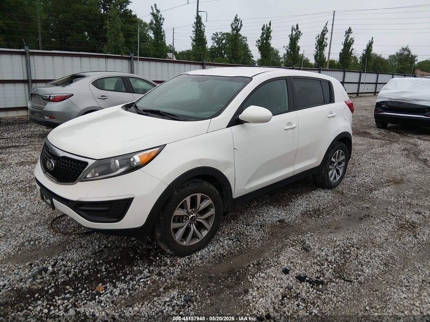 2016 Kia Sportage VIN KNDPB3AC4G7830064 IAAI salvage auction — HAIL, Clear (Missouri), sold $1,450 on 2026-07-30 (photo 2)