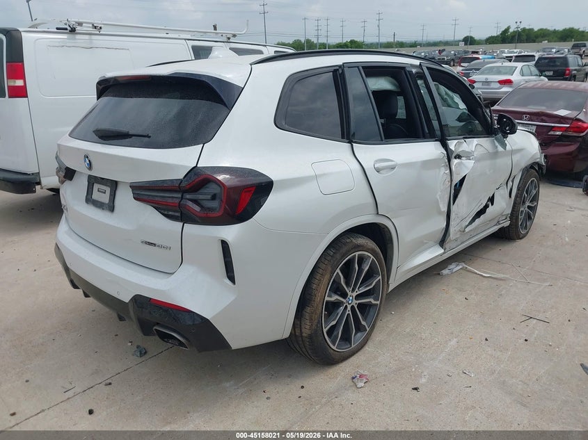 2022 BMW X3 VIN 5UX43DP08N9K07498 IAAI salvage auction — SIDE, Salvage (Texas), sold $4,400 on 2026-07-27 (photo 4)