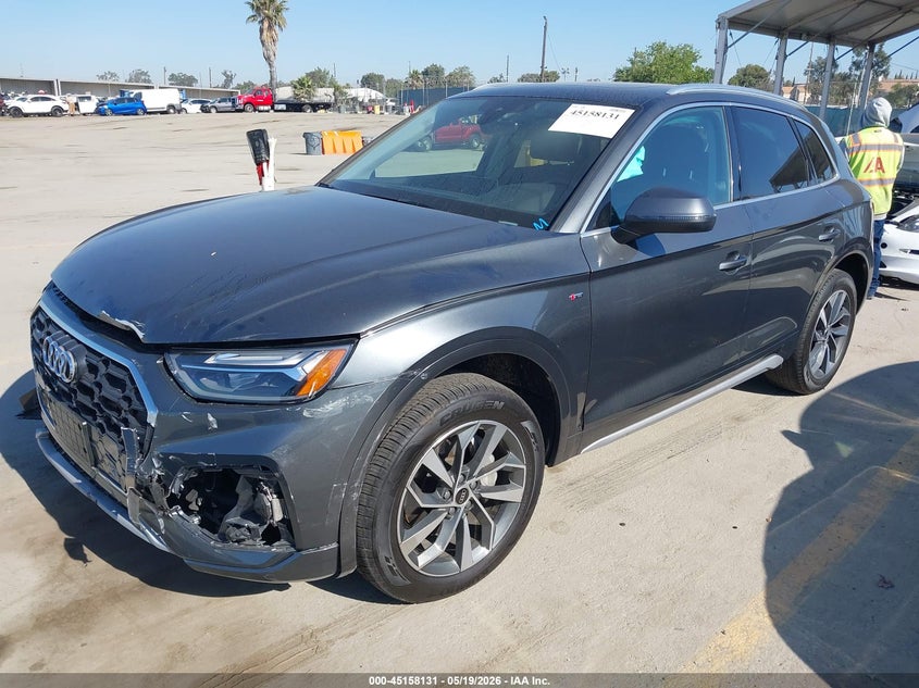 2023 Audi Q5 VIN WA1EAAFY8P2103536 IAAI salvage auction — FRONT END, Salvage (California), sold $13,300 on 2026-07-08 (photo 2)