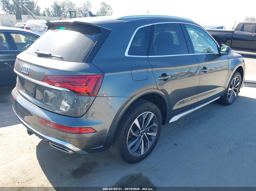 2023 Audi Q5 VIN WA1EAAFY8P2103536 IAAI salvage auction — FRONT END, Salvage (California), sold $13,300 on 2026-07-08 (photo 4)