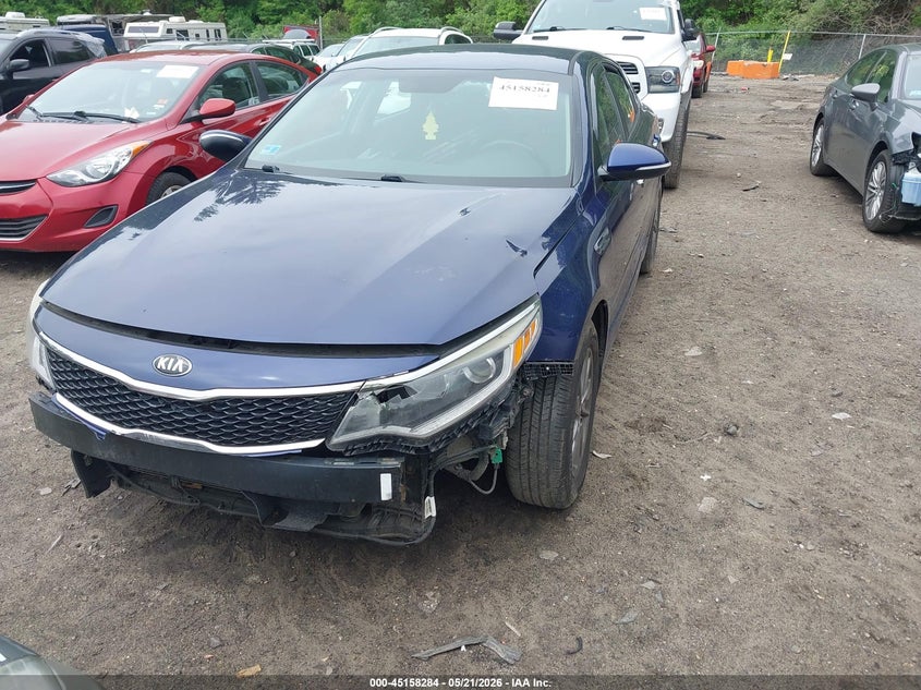 2016 Kia Optima VIN 5XXGT4L15GG009304 IAAI salvage auction — FRONT & REAR, Salvage (Rhode Island), sold $800 on 2026-07-07 (photo 2)