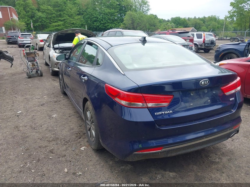 2016 Kia Optima VIN 5XXGT4L15GG009304 IAAI salvage auction — FRONT & REAR, Salvage (Rhode Island), sold $800 on 2026-07-07 (photo 3)