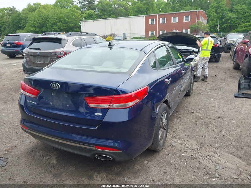 2016 Kia Optima VIN 5XXGT4L15GG009304 IAAI salvage auction — FRONT & REAR, Salvage (Rhode Island), sold $800 on 2026-07-07 (photo 4)